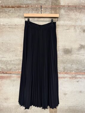 CO Essentials Black Pleated Maxi Skirt